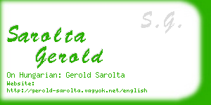 sarolta gerold business card